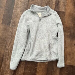 Heather Gray Quarter Zip Sweater